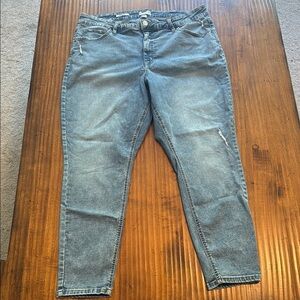 Ava & Viv Blue Skinny Jeans with Faded Wash